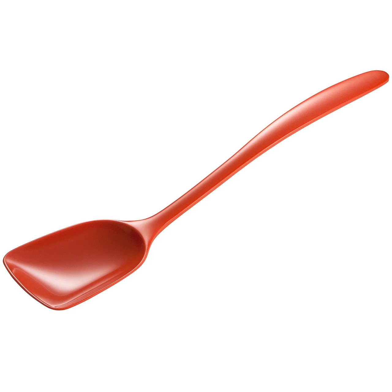 Hutzler 11-Inch Flat-Front Melamine Spoon, BPA-Free Heat Resistant Serving Spoon