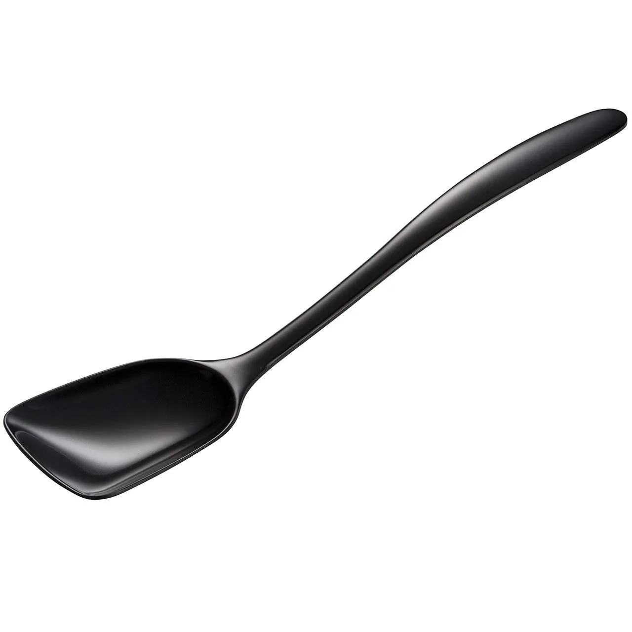 Hutzler 11-Inch Flat-Front Melamine Spoon, BPA-Free Heat Resistant Serving Spoon