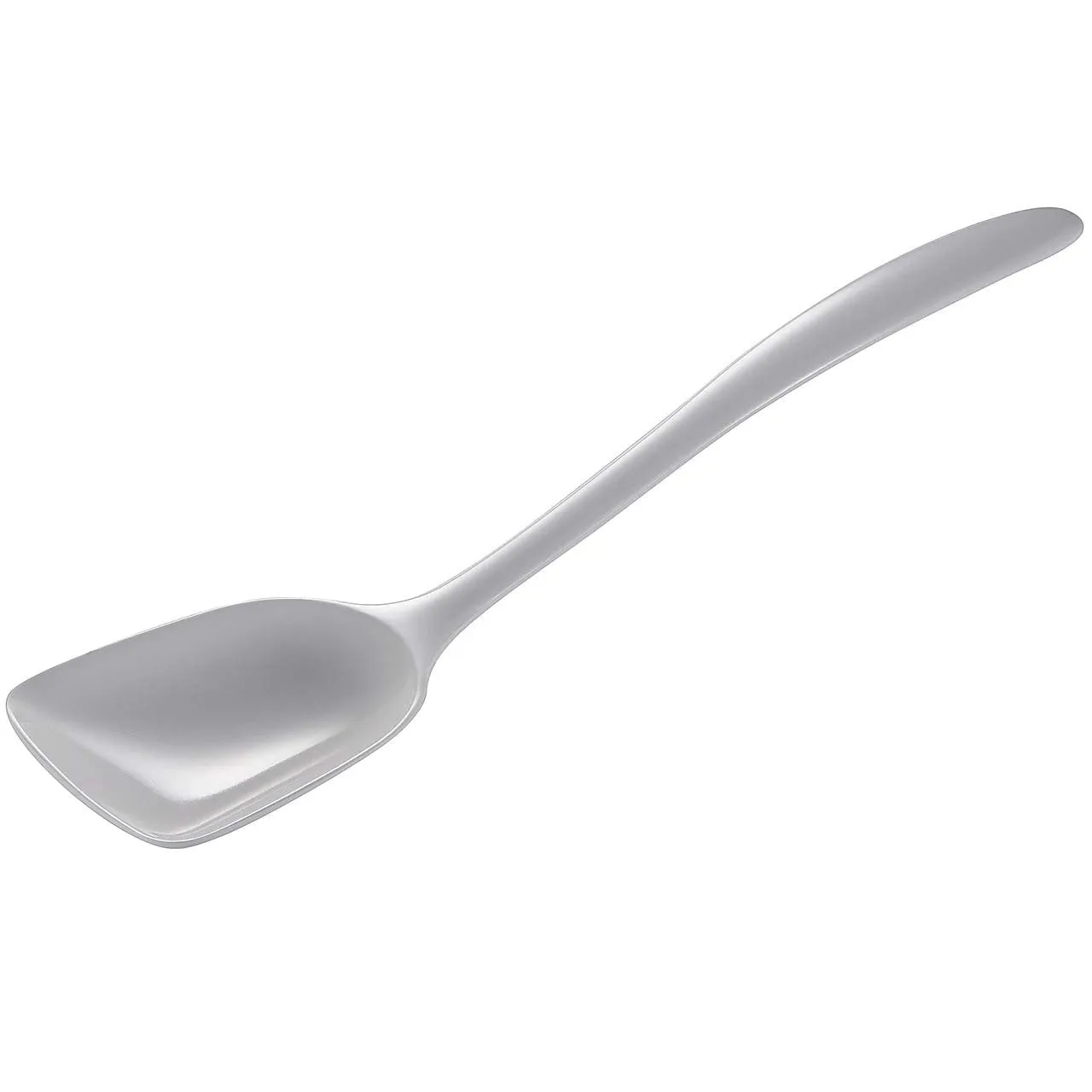 Hutzler 11-Inch Flat-Front Melamine Spoon, BPA-Free Heat Resistant Serving Spoon