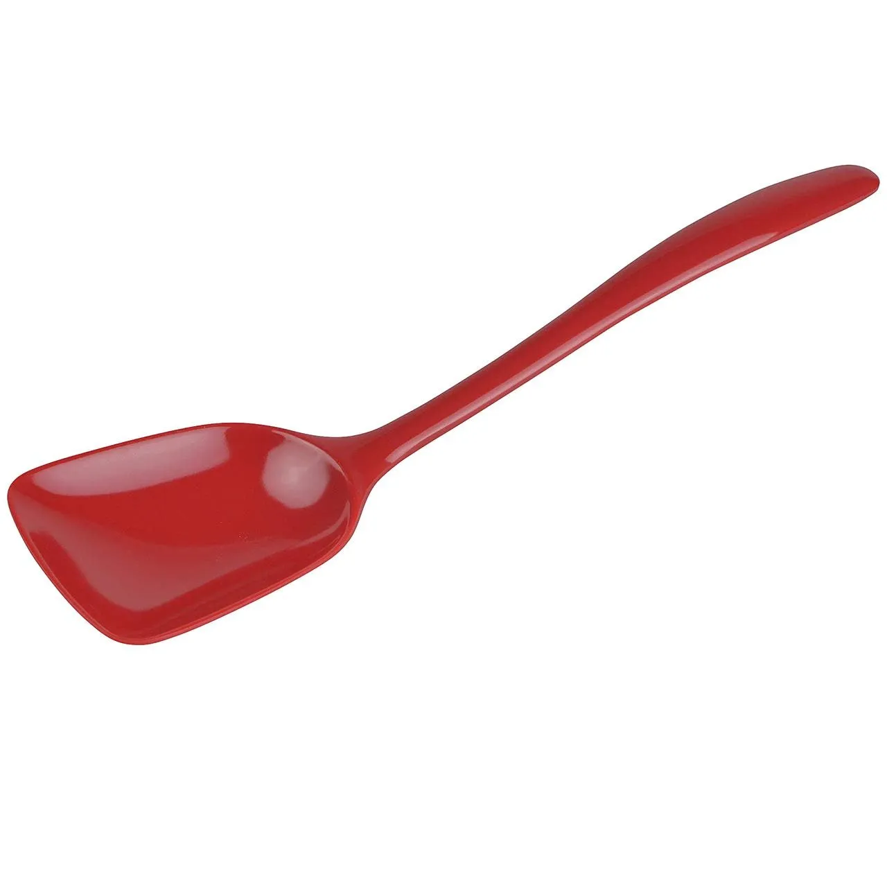 Hutzler 11-Inch Flat-Front Melamine Spoon, BPA-Free Heat Resistant Serving Spoon
