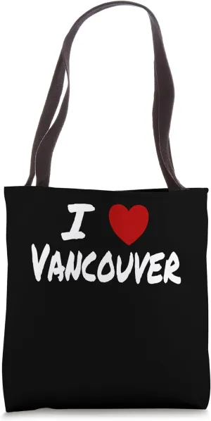 I Heart (Love) Vancouver Travel Vacation Tourism Canada Tote Bag