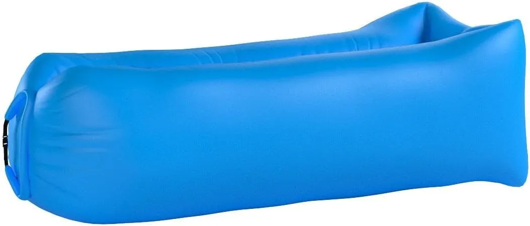Inflatable Lounger Air Chair Sofa Bed Sleeping Bag Couch for Beach Camping Lake Garden (Blue-2)