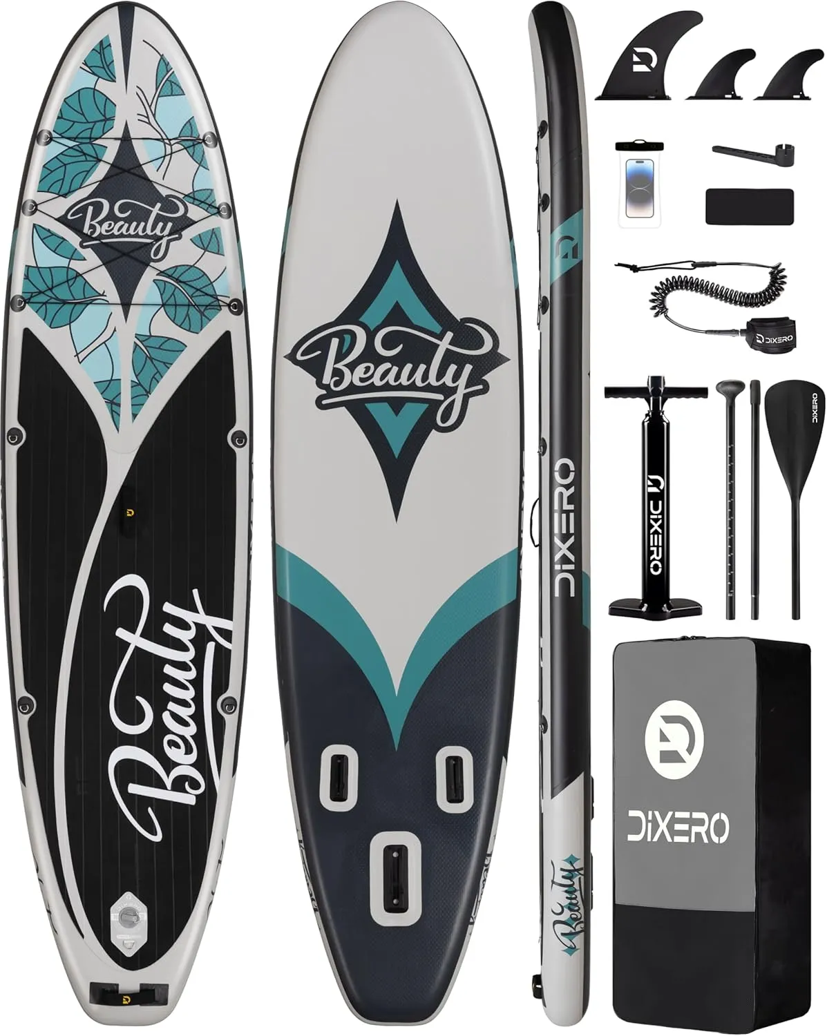 Inflatable Stand Up Paddle Board 11'*33", Extra Wide Paddle Boards for Adults, SUP with Premium Accessories, Adjustable Paddle, Hand Pump, Bottom Fin, Leash Waterproof Phone Bag