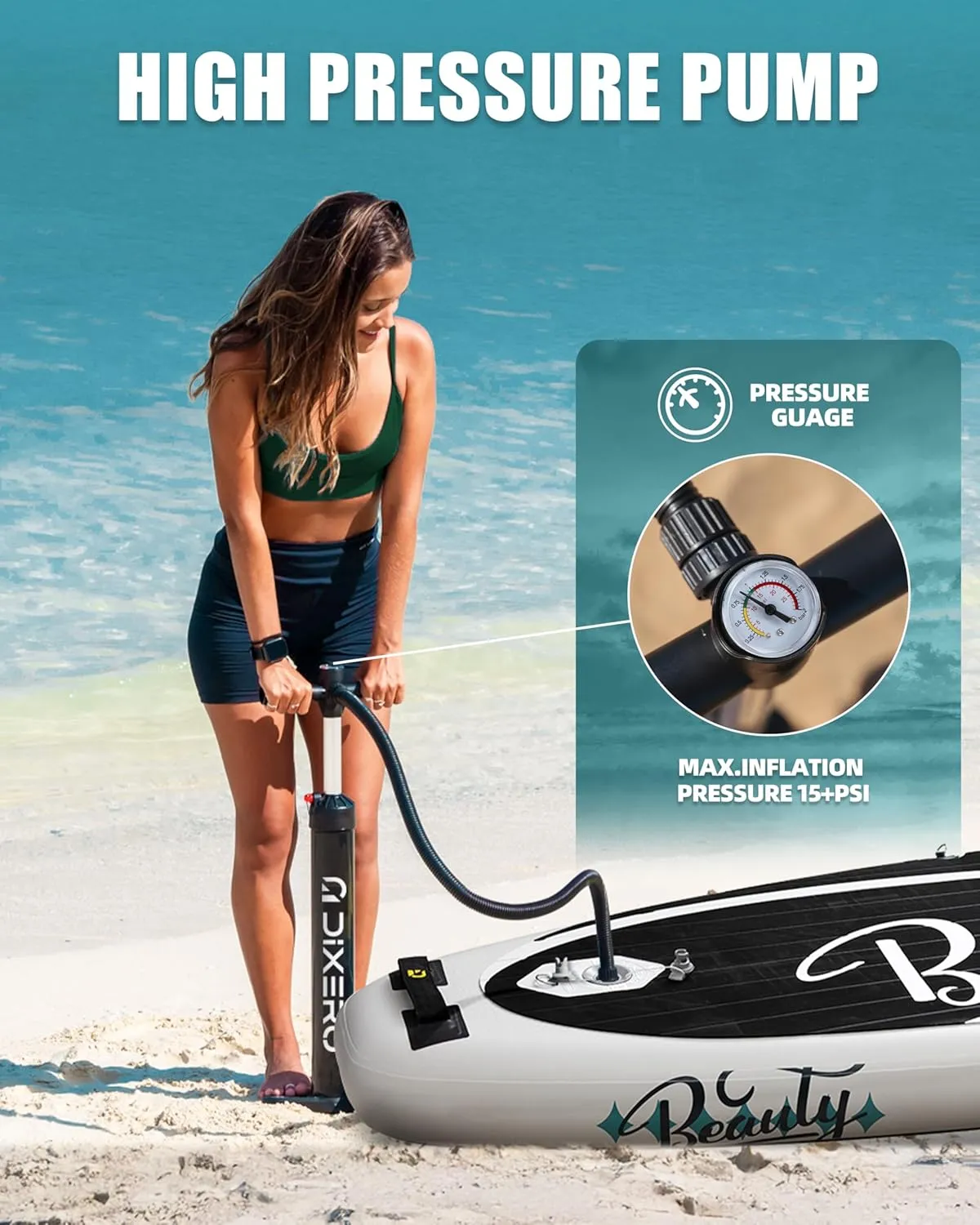 Inflatable Stand Up Paddle Board 11'*33", Extra Wide Paddle Boards for Adults, SUP with Premium Accessories, Adjustable Paddle, Hand Pump, Bottom Fin, Leash Waterproof Phone Bag