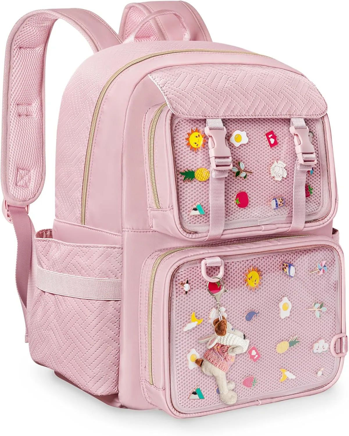 Ita Bag Pin Display Backpack with Insert, Kawaii Ita Backpack for Anime Cosplay, Pink (Empty Bag Only, Patent Design)