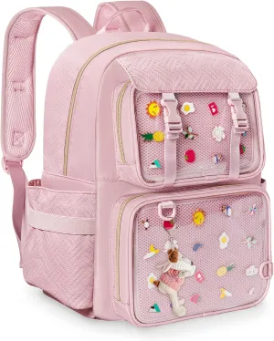 Ita Bag Pin Display Backpack with Insert, Kawaii Ita Backpack for Anime Cosplay, Pink (Empty Bag Only, Patent Design)