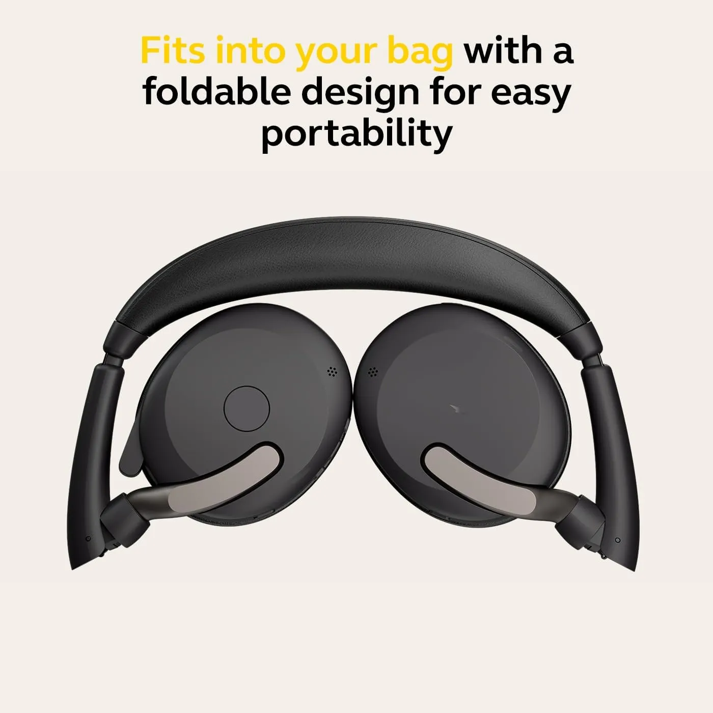 Jabra Evolve2 65 Flex Stereo Headset with Bluetooth, Wireless Charging Pad - Noise-Cancelling ClearVoice Technology & Hybrid Active Noise Cancellation - Works with Leading UC Platforms - Black