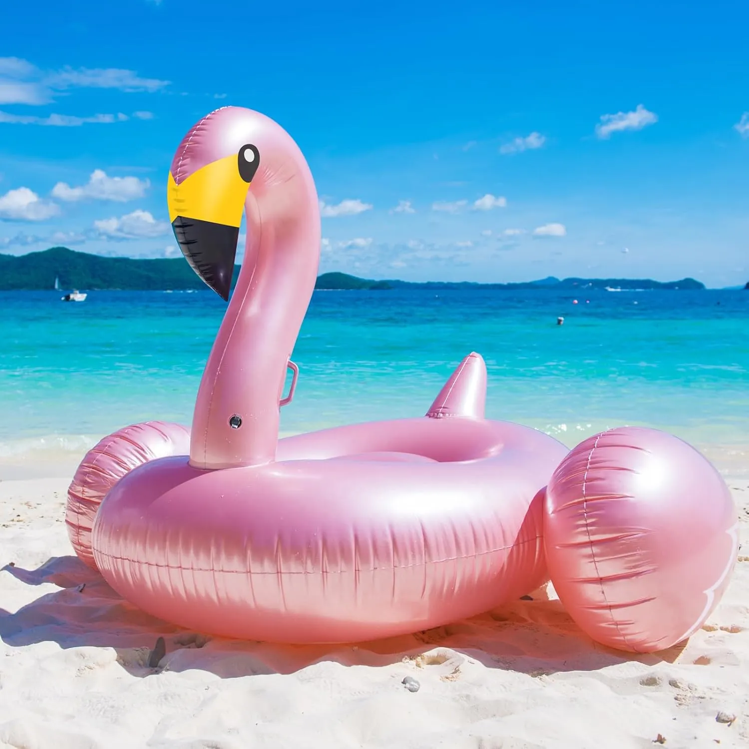 Jasonwell Giant Inflatable Flamingo Pool Float with Fast Valves Summer Beach Swimming Pool Floatie Lounge Floating Raft Outdoor Party Decorations Toys for Adults Kids (XXXL)