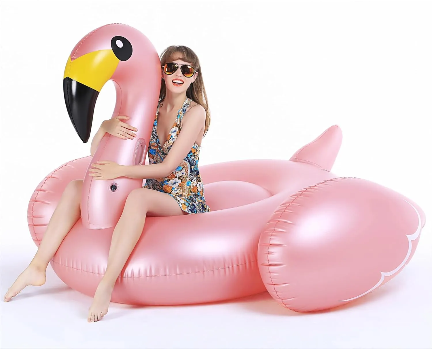 Jasonwell Giant Inflatable Flamingo Pool Float with Fast Valves Summer Beach Swimming Pool Floatie Lounge Floating Raft Outdoor Party Decorations Toys for Adults Kids (XXXL)