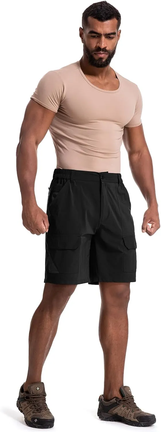 Jessie Kidden Mens Stretch Casual Lightweight Water Resistant Quick Dry Cargo Fishing Hiking Shorts