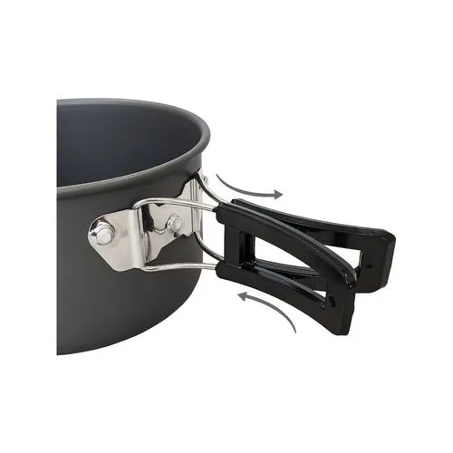 Jumbuck 3 Piece Camping Pot Set with Carry Bag/Ideal for Outdoor Cooking