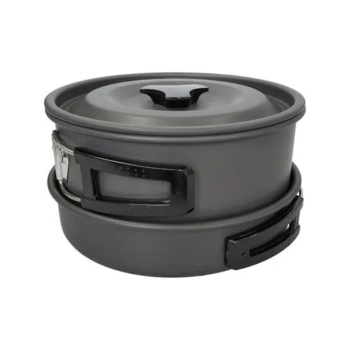 Jumbuck 3 Piece Camping Pot Set with Carry Bag/Ideal for Outdoor Cooking