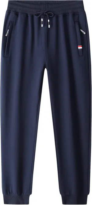 Kihatwin Big Boy's Teen Zip Joggers Pants Casual Gym Workout Athletic Pants Tapered Sweatpants with Pockets