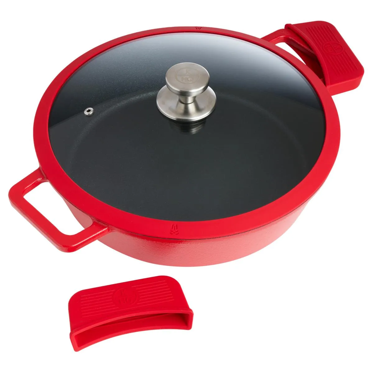 Kitchen HQ 4.5-Quart Cast Iron Nonstick Braiser Refurbished