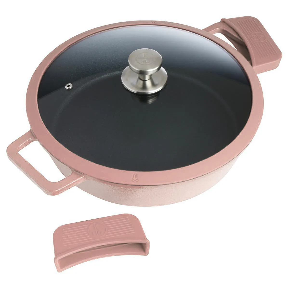 Kitchen HQ 4.5-Quart Cast Iron Nonstick Braiser Refurbished