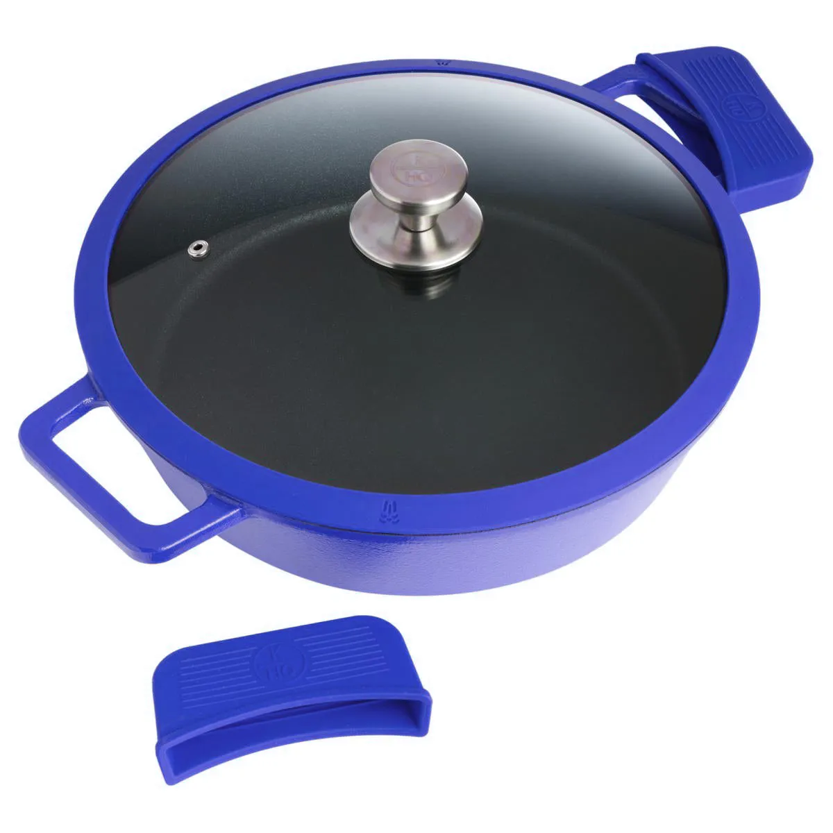 Kitchen HQ 4.5-Quart Cast Iron Nonstick Braiser Refurbished