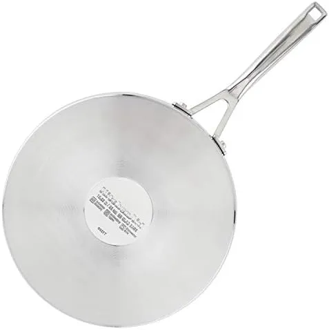 KitchenAid 3-Ply Base Brushed Stainless Steel Nonstick Round Grill Pan/Griddle, 10.25 Inch