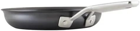 KitchenAid NITRO Carbon Steel Frying Pan, Stainless Steel Handle, Compatible with All Cooktops, Skillet (8.5 Inch), Black