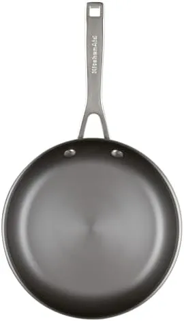 KitchenAid NITRO Carbon Steel Frying Pan, Stainless Steel Handle, Compatible with All Cooktops, Skillet (8.5 Inch), Black