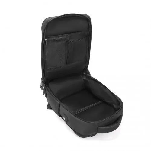 Kono Multifunctional Breathable Travel Backpack With USB Charging Port And Separate Shoe Compartment - Black