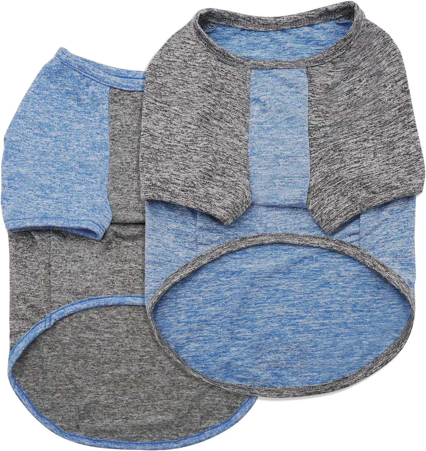 KYEESE 2 Pack Dog Shirts Quick Dry Quick Dry Lightweight Stretchy Dog T-Shirts with Reflective Label Raglan Sleeve Cat Shirts Pet Clothes