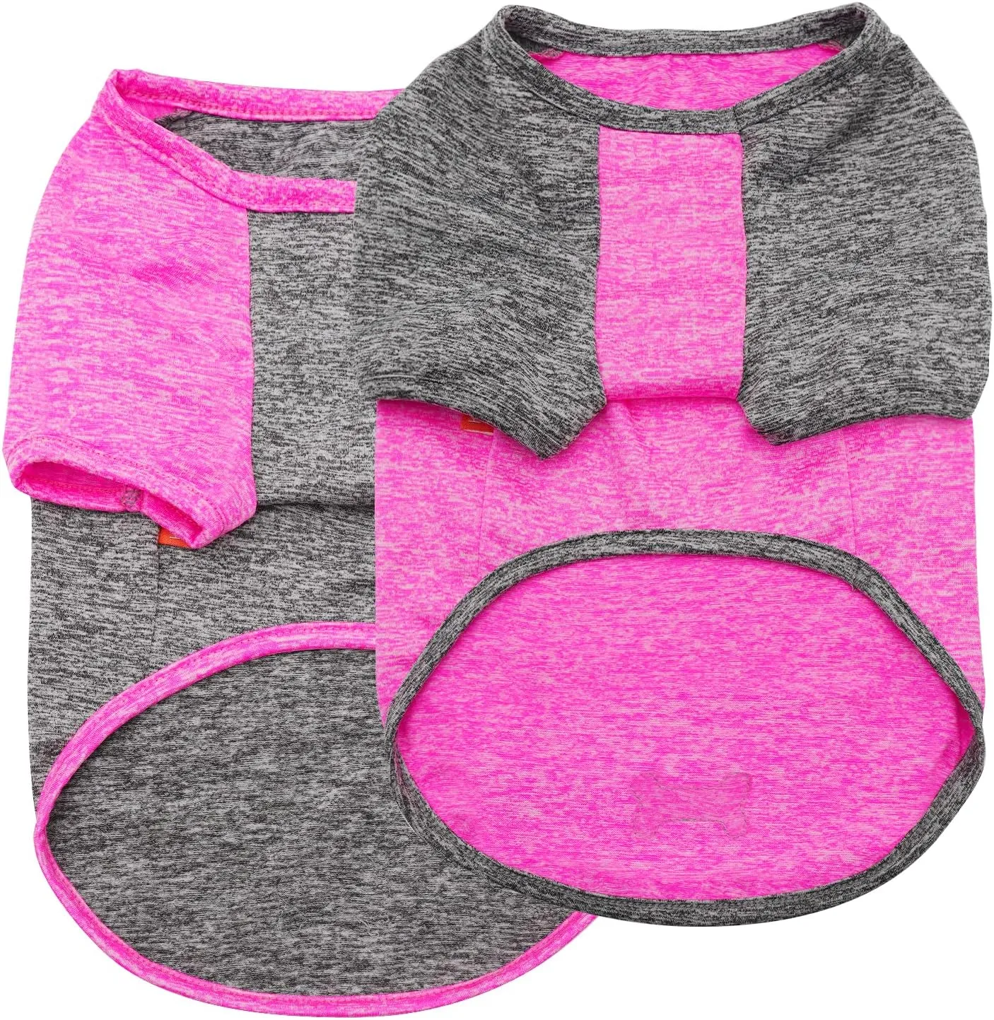 KYEESE 2 Pack Dog Shirts Quick Dry Raglan Sleeve Quick Dry Lightweight Stretchy Dog T-Shirts with Reflective Label Cat Shirts Pet Clothes