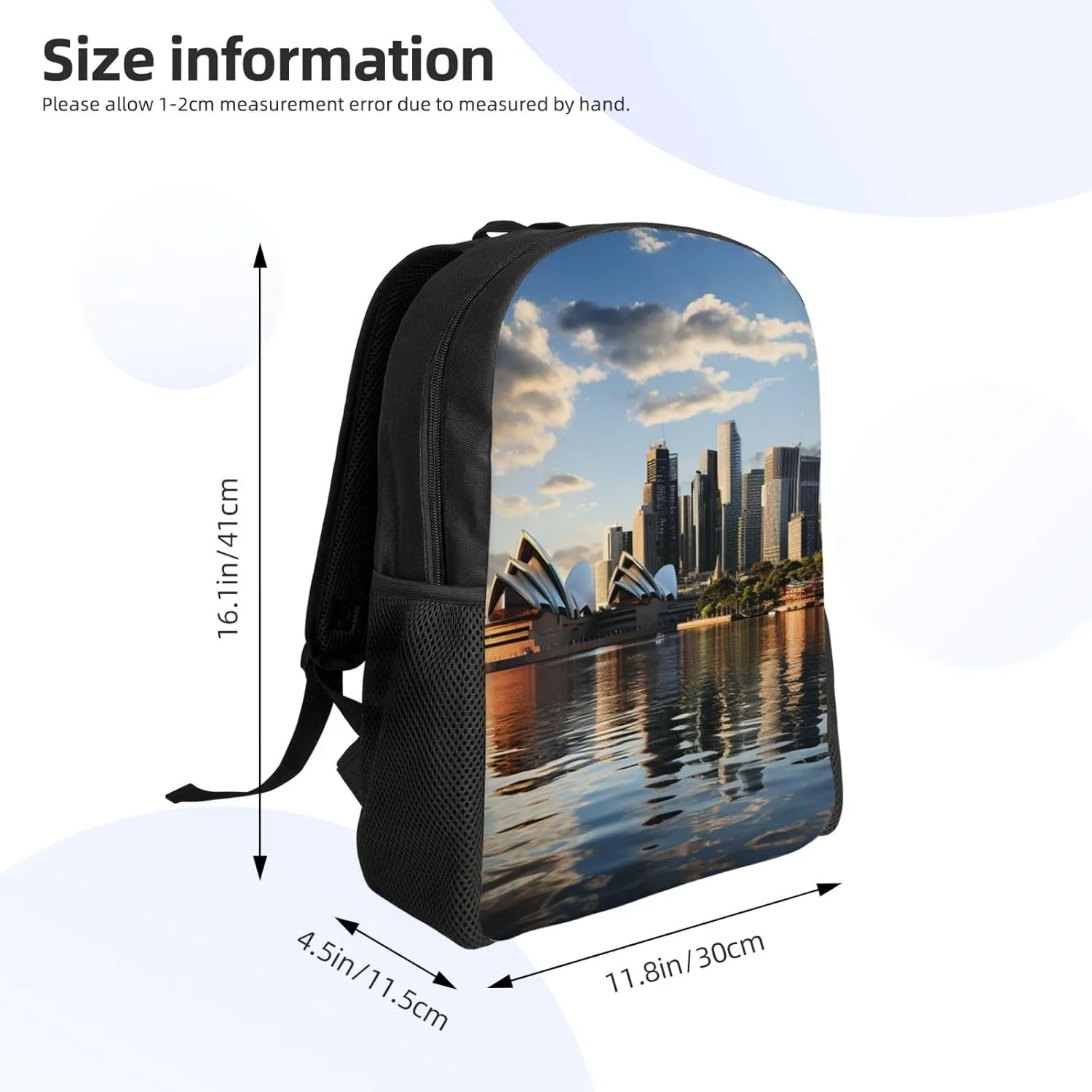 Laptop Backpack for Men Women Carry On Backpack City Sydney Backpack Lightweight Travel Bag Casual Daypack