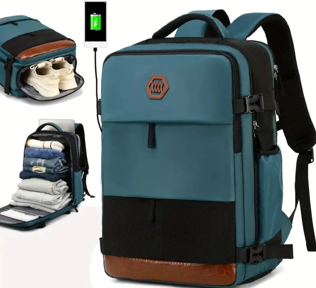 Large-Capacity Green Travel Backpack – Stylish & Lightweight Daily Outdoor Backpack for Women