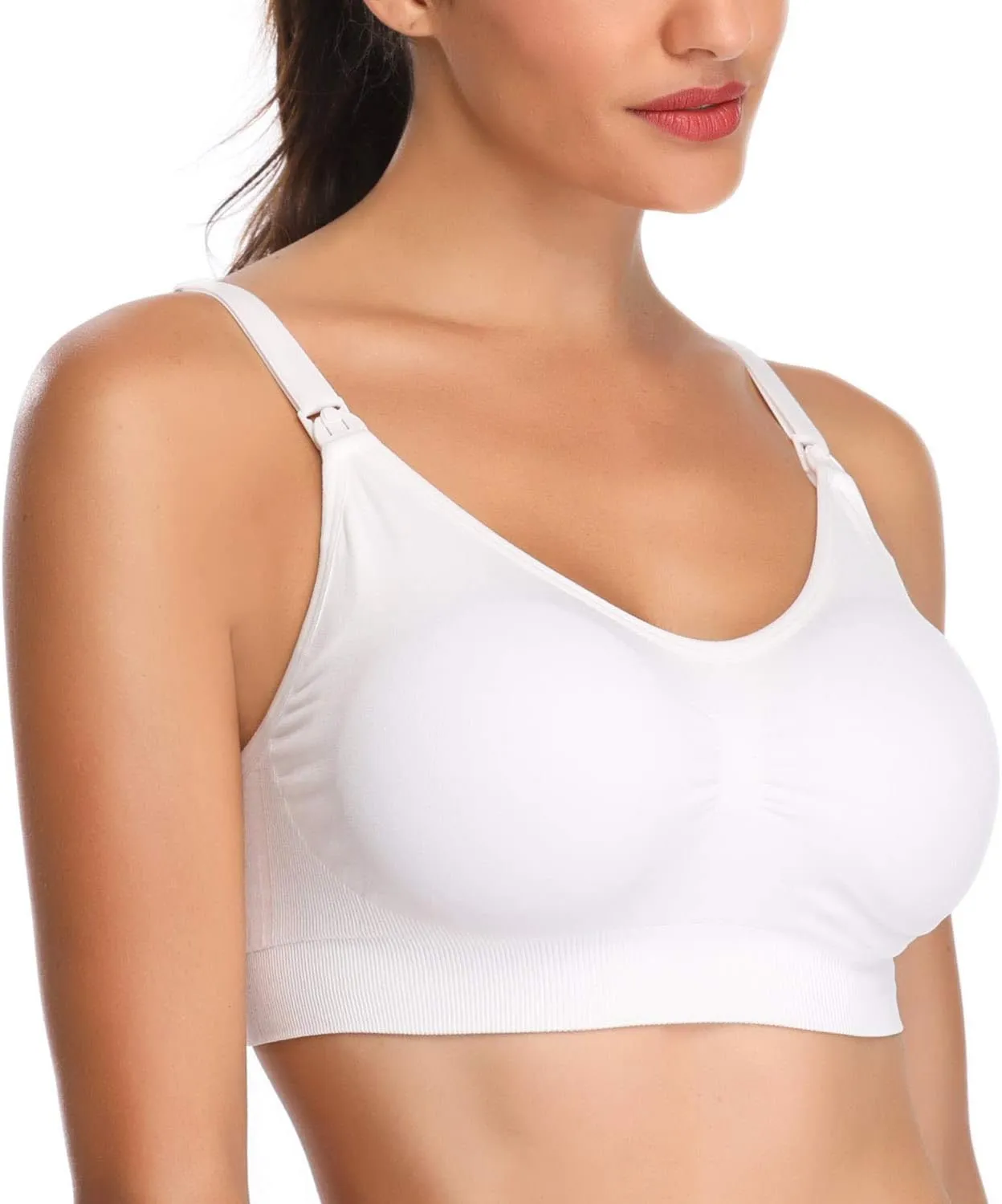 Lataly Womens Seamless Nursing Bra Sleeping Maternity Bralette for Breastfeeding Pack of 3