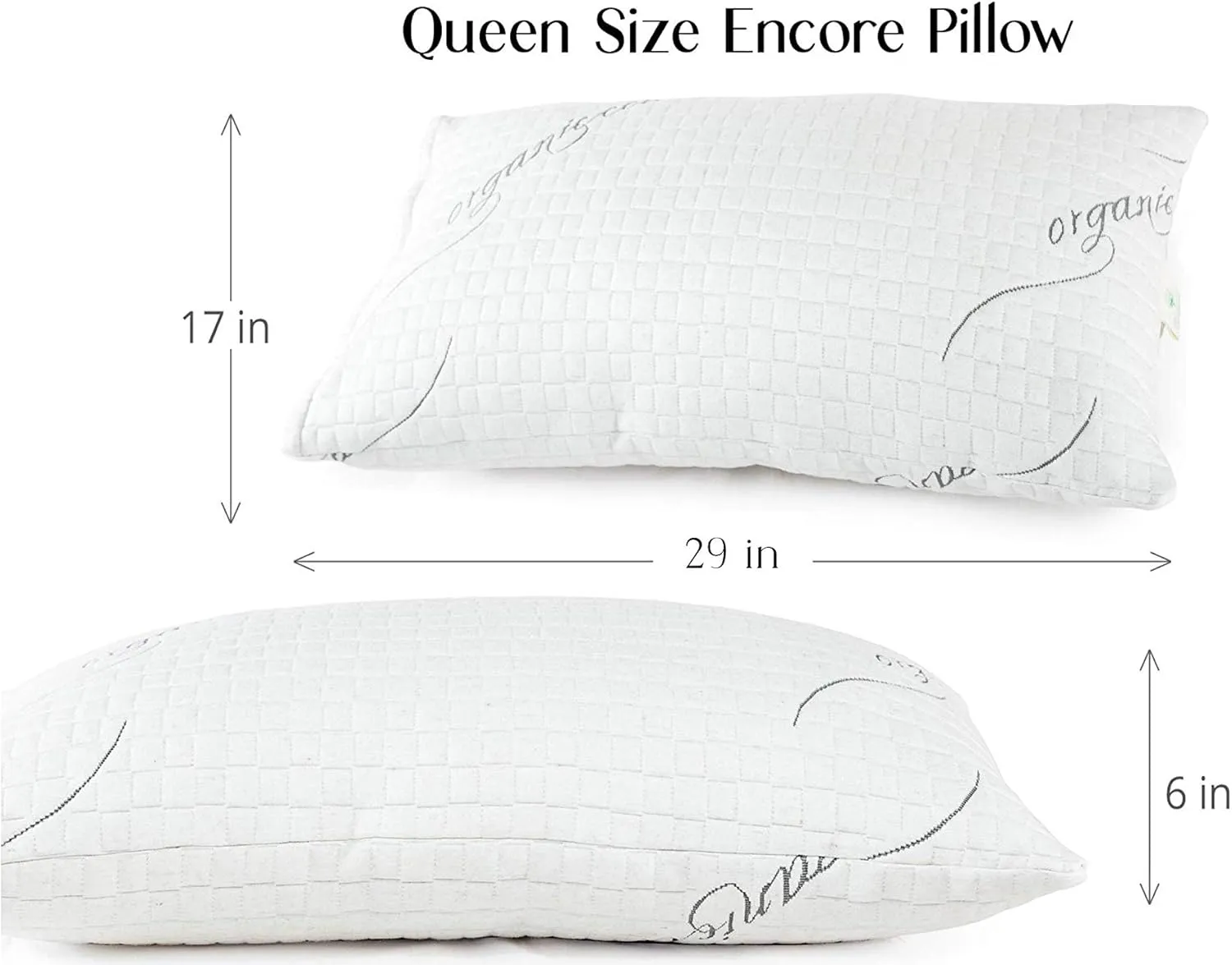 Latex Sleeping Pillow - Natural Talalay Pillow w/Washable Cover, Luxury Adjustable Loft Latex Sleeping Pillow for Back Support & Neck Support - Handmade in USA, Queen Size