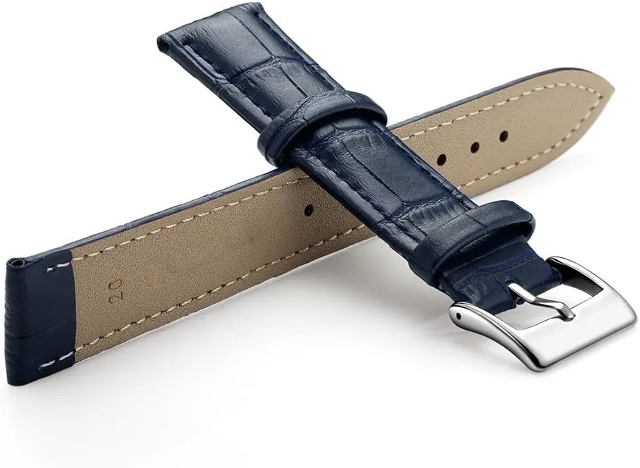 Leather Watchbands 12/14/16/18/20/22/24 mm Watch Band Strap Steel Pin buckle Wrist Belt Bracelet Tool