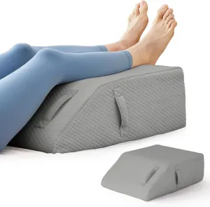 Leg Elevating Pillow, Leg Elevation Pillows for After Surgery, Swelling, Leg Pillow Elevation Blood Circulation, Leg Pillow for Pain Relief, Knee Pillow for Rest, 23.6×16.8×8 Inch Grey