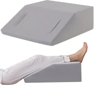 Leg Elevation Pillow for After Surgery, 10inch Foam Leg Elevating Pillow for Swelling and Blood Circulation, Leg Wedge Pillow for Sleeping, Knee Pillow for Knee Hip Ankle Pain Relief, Velvet