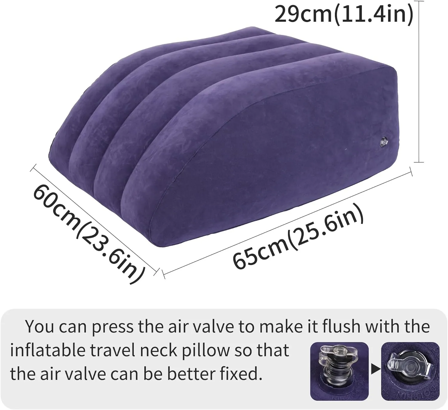 Leg Elevation Pillow, Inflatable Wedge Pillows for Sleeping, Knee Pillow for Legs Relax Muscles and Comfort Reduce Swelling,Injury,Recovery