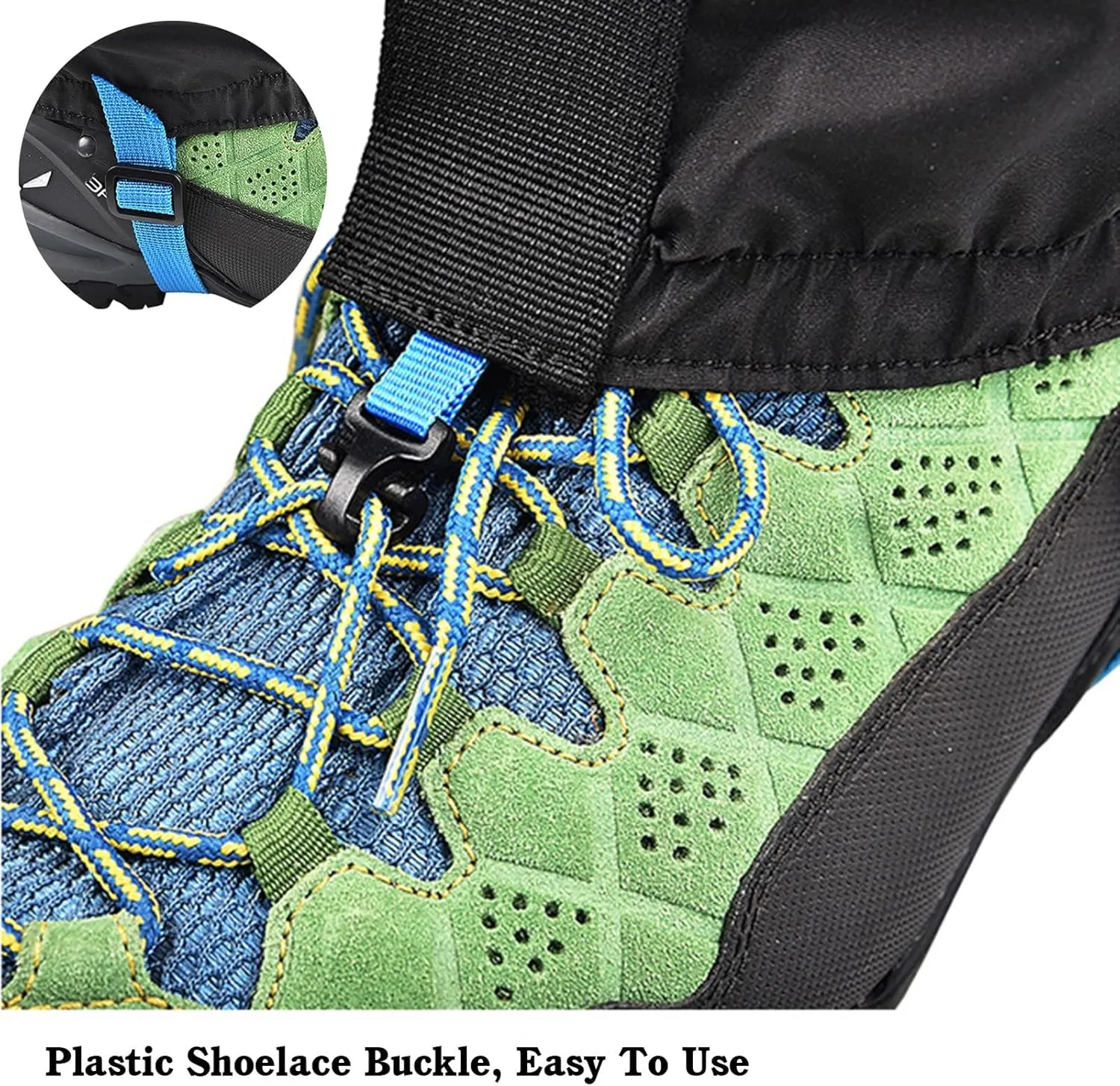 Leg Gaiters,Adjustable Lightweight Shoes Gaiters,Breathable Snake Gaiters Boots,nylon Perfect for Snow Trail Running Hiking Walking Mountain Climbing