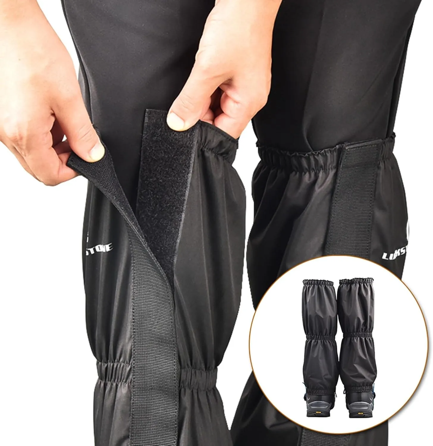 Leg Gaiters,Adjustable Lightweight Shoes Gaiters,Breathable Snake Gaiters Boots,nylon Perfect for Snow Trail Running Hiking Walking Mountain Climbing