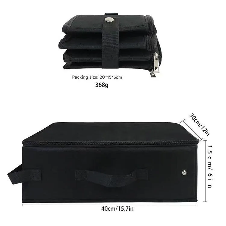 Light gray Portable Foldable Cat Litter Box - Waterproof Travel Litter Pan for Cats