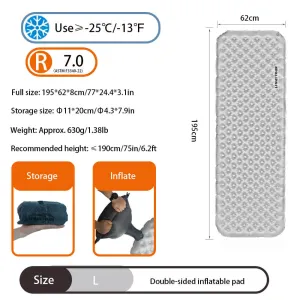 Light Tour R7 Dual Air Chamber Sleeping Pad