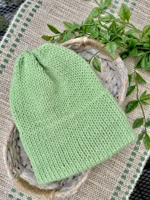 Lightweight Beanie in Lime