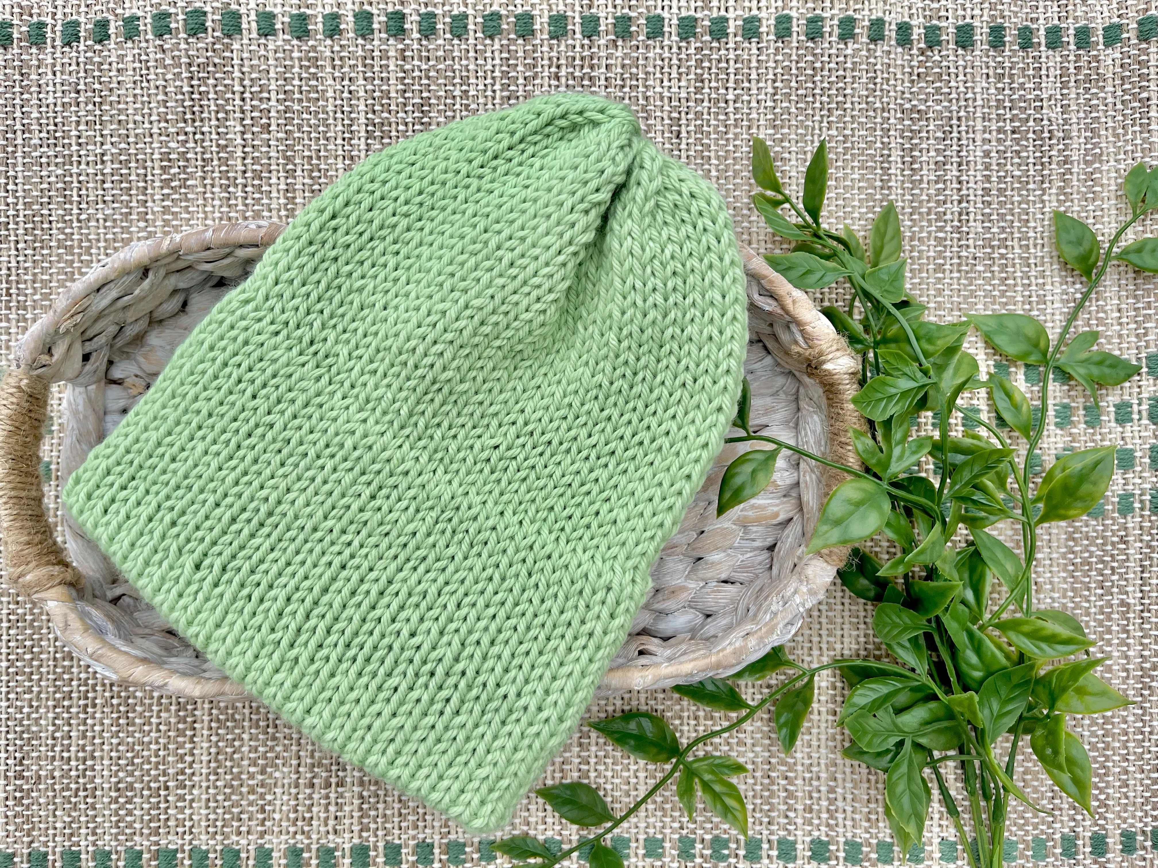 Lightweight Beanie in Lime