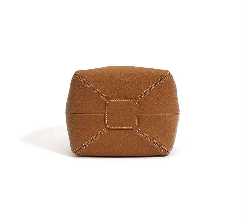 Lightweight Soft Leather Bucket Bag