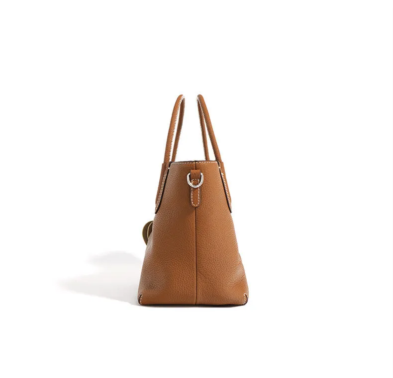 Lightweight Soft Leather Bucket Bag