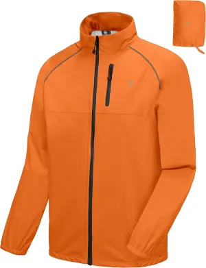 Little Donkey Andy Men's Cycling Jacket, Waterproof Lightweight Windbreaker, Packable