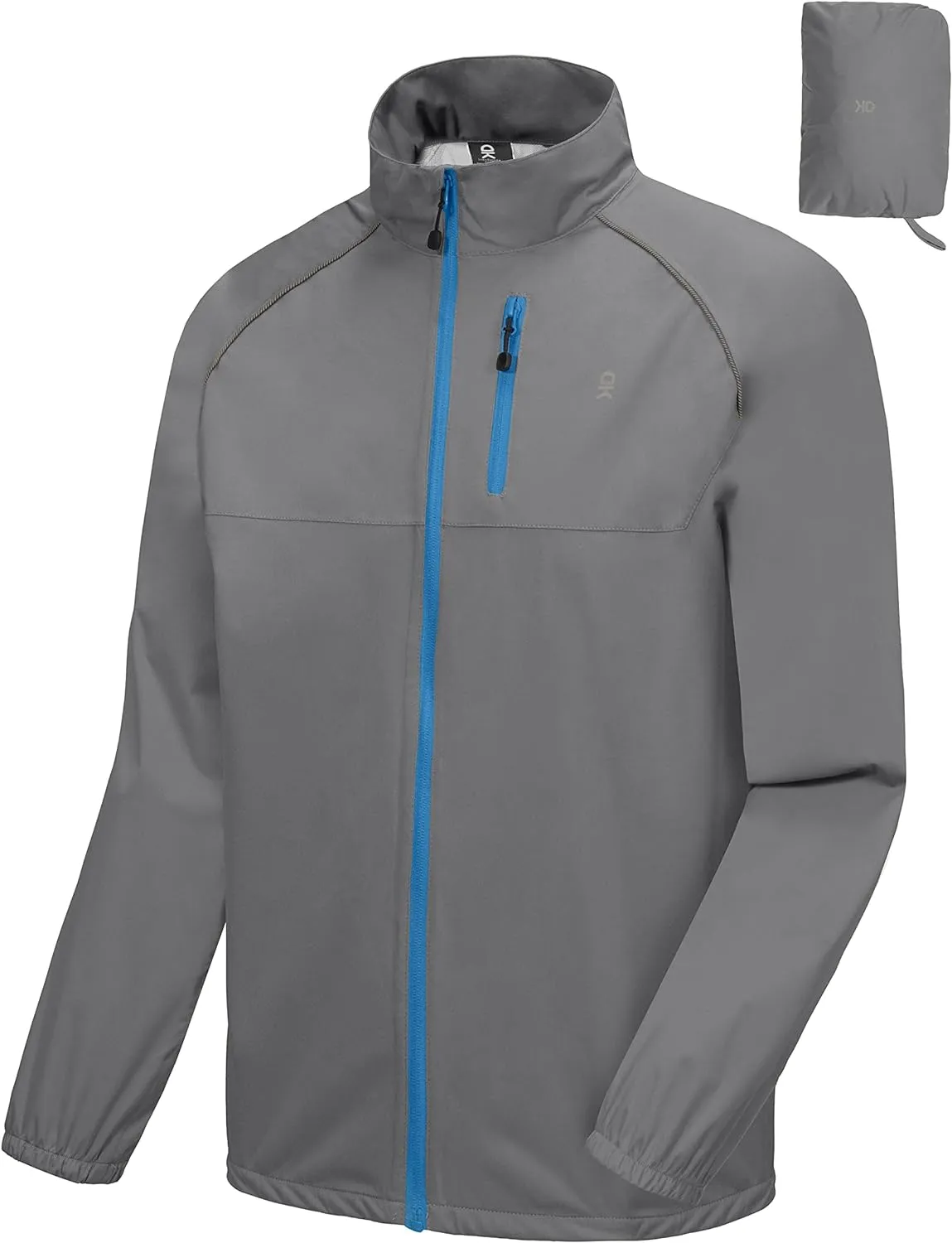 Little Donkey Andy Men's Cycling Jacket, Waterproof Lightweight Windbreaker, Packable