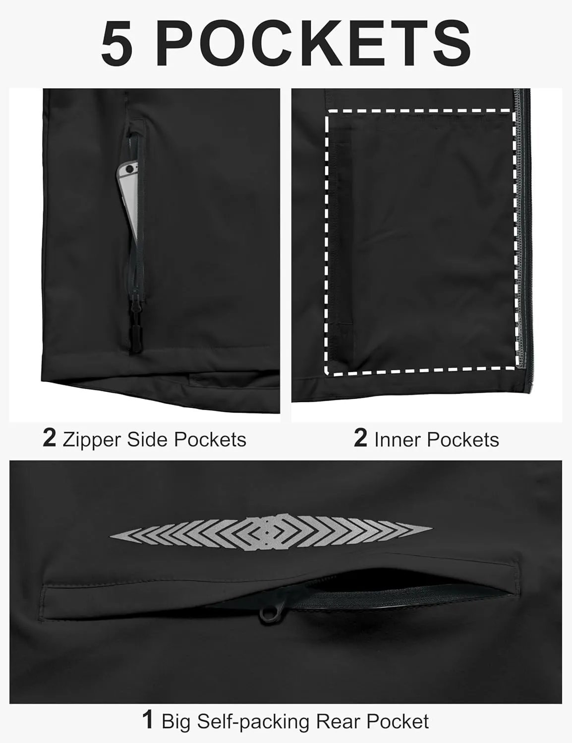 Little Donkey Andy Men's Quick-dry Running Jacket, Convertible UPF 50  Cycling Jacket Windbreaker with Removable Sleeves