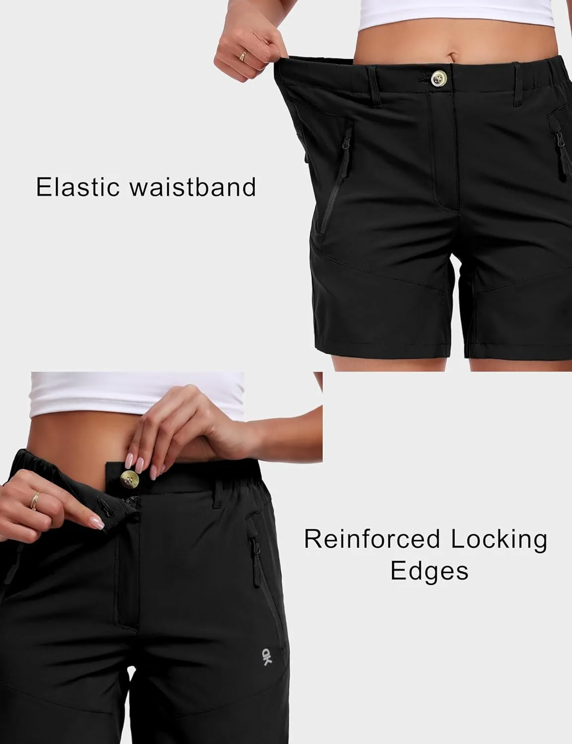 Little Donkey Andy Women's Quick Dry Lightweight Stretch Shorts Outdoor Short Active Hiking Golf