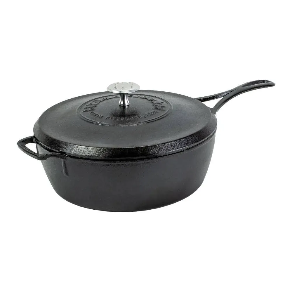 Lodge Blacklock Triple Seasoned 4 Quart Deep Skillet with Lid