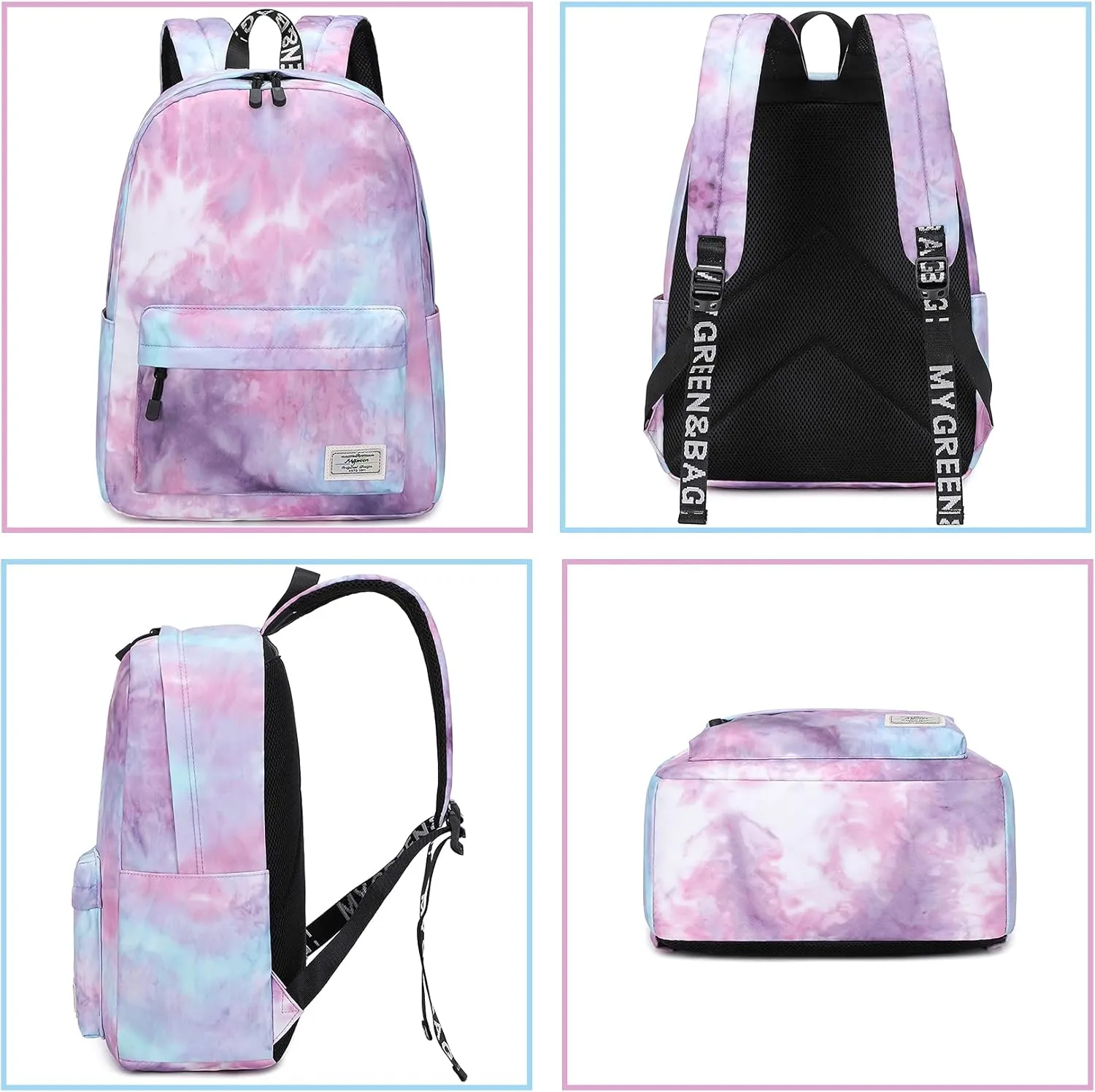 Lohol Galaxy Backpack for School Travel, Lightweight BookBag for Girls Kids
