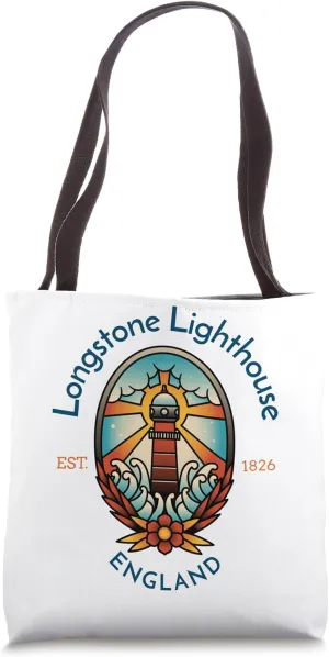 Longstone Lighthouse Northumberland England Tote Bag