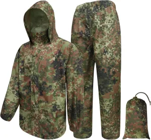 LOOGU Men's Lightweight Waterproof Rain Coat with Breathable Hood